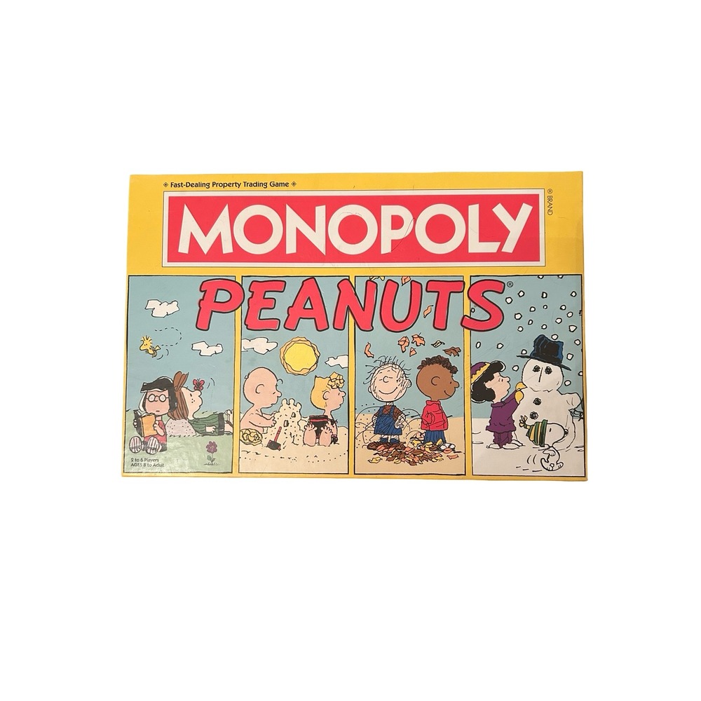 Monopoly Peanuts Edition Board Game Charlie Brown Snoopy USAopoly Complete